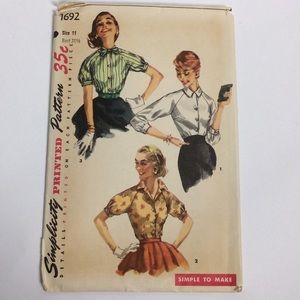 VTG Sewing Pattern Simplicity 1692 Blouse